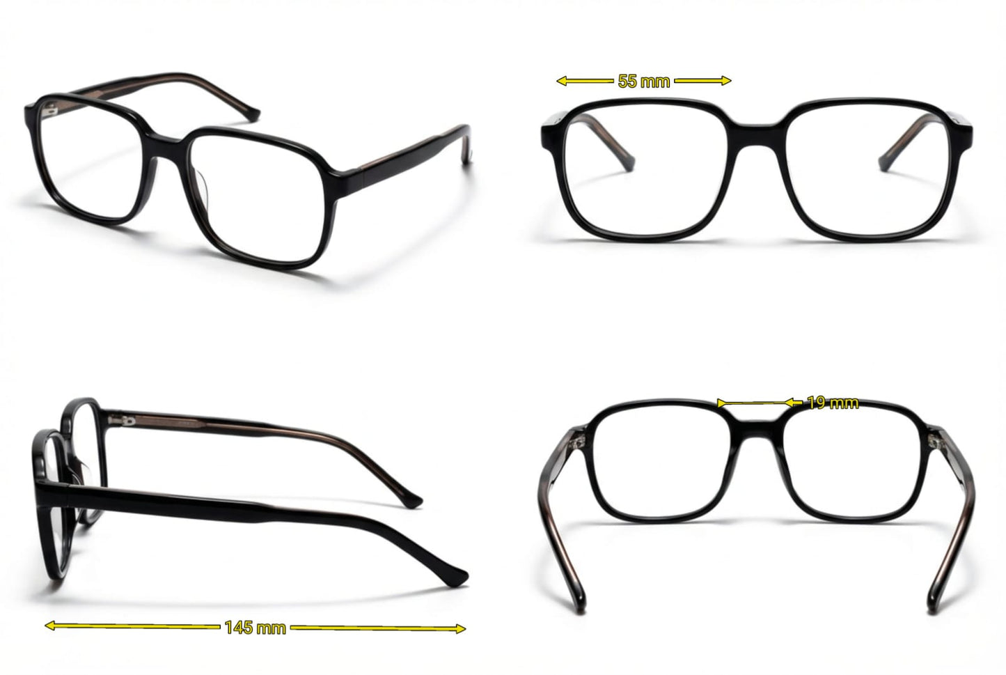 Black fashion Eyeglass Frame