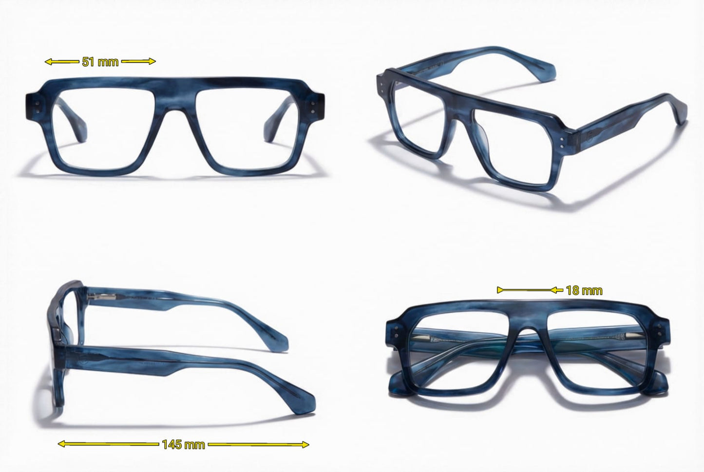 Matte Blue Square Frame