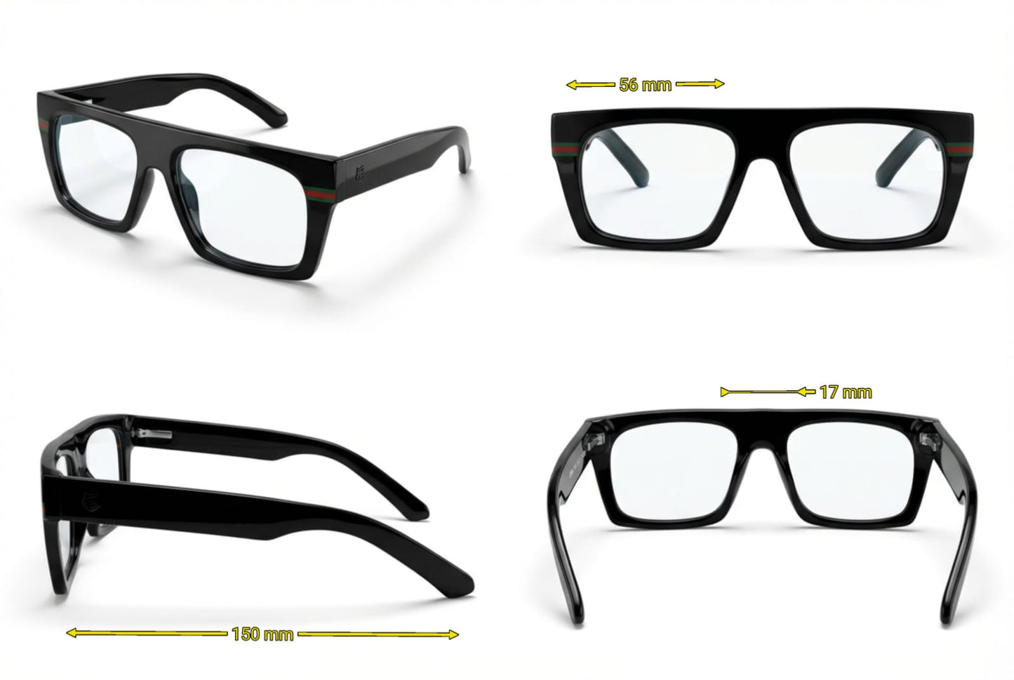 Black Square Eyeglasses Frame