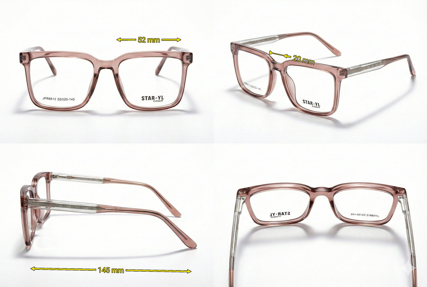 Blush Square Optical Frames