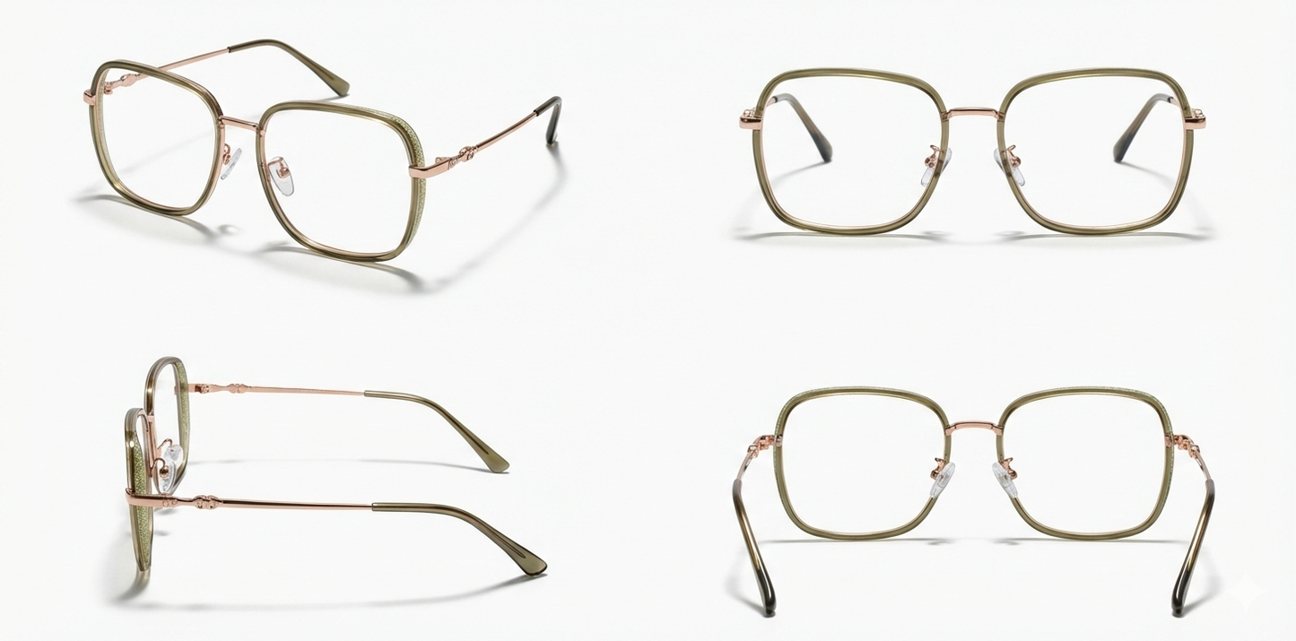 Olive Gold Metal Frame