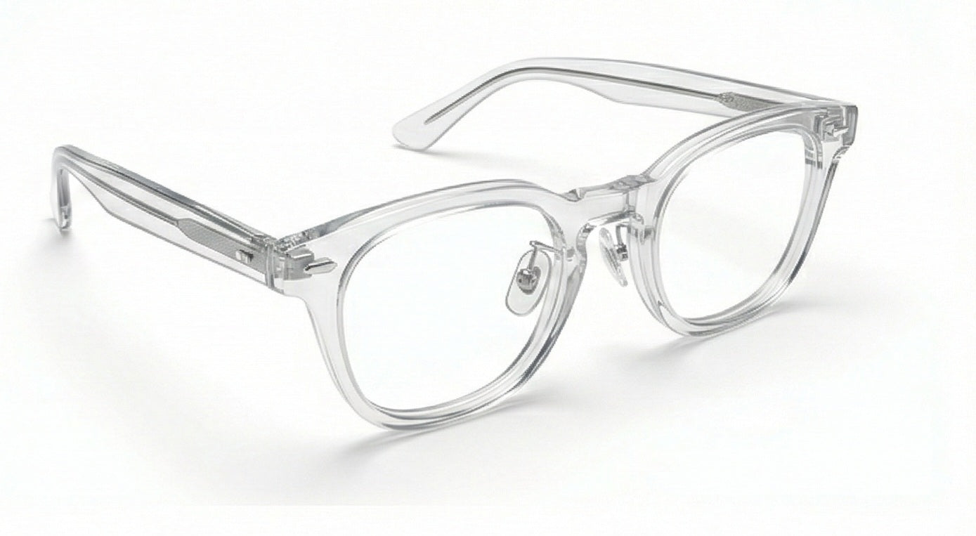 Clear Crystal Square Eyeglass Frame