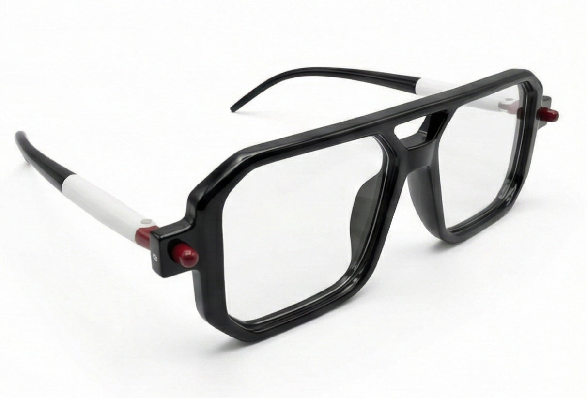 Bold Square Black Eyeglass Frame