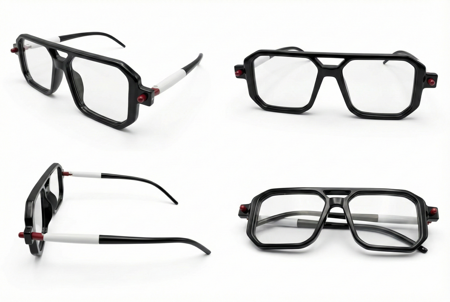 Bold Square Black Eyeglass Frame