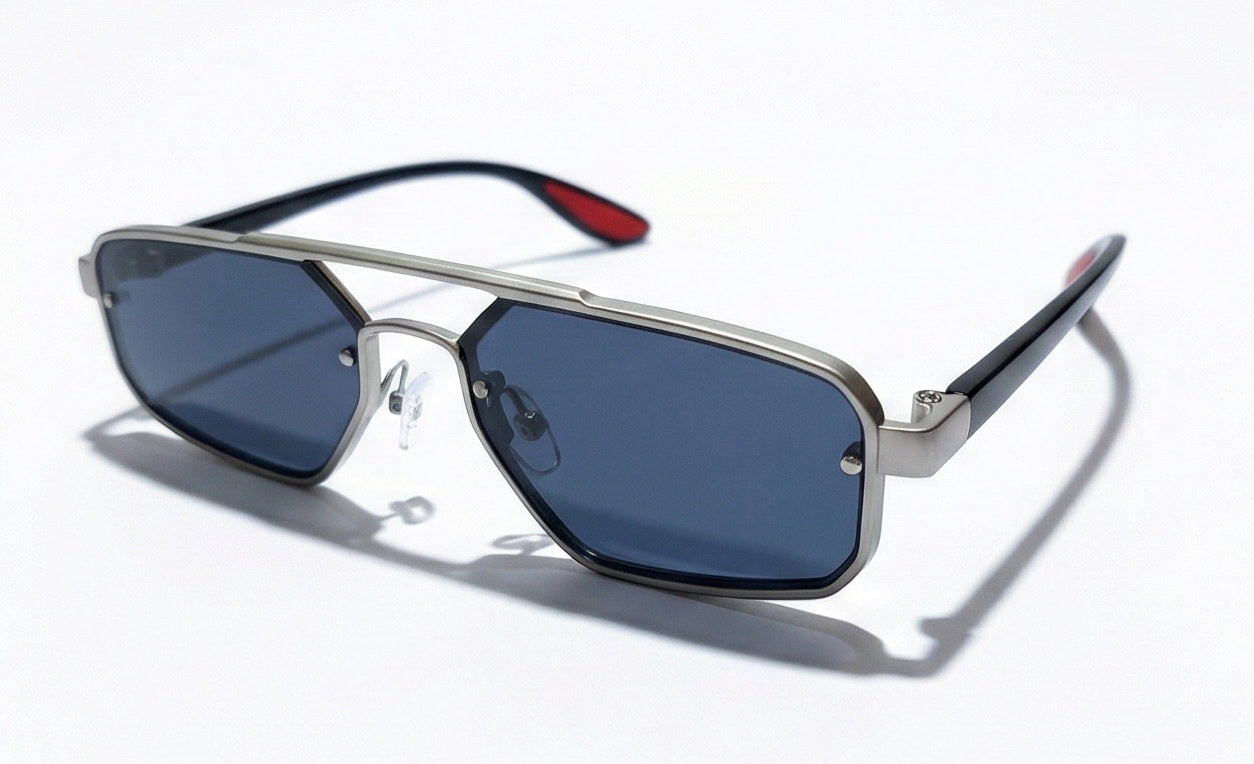 Gold Rectangular Sunglasses