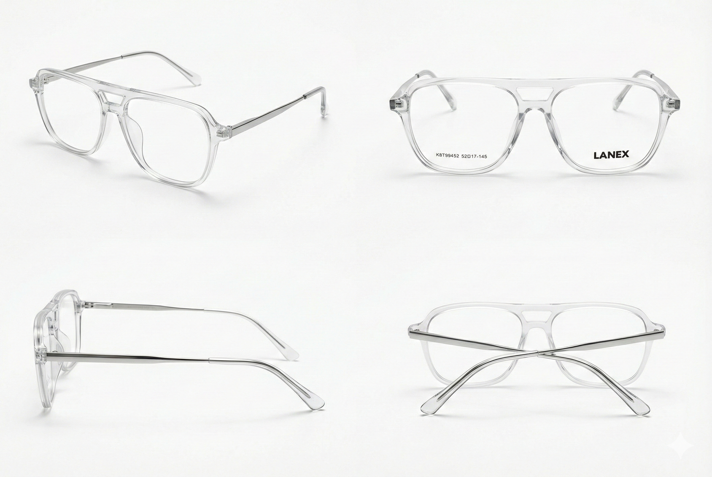 Clear Aviator Eyeglass Frame