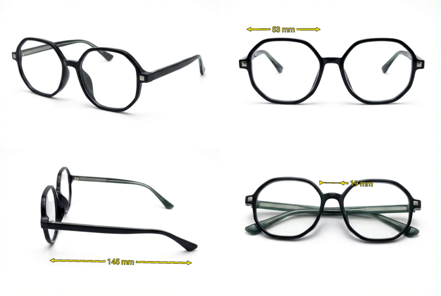 Black Square Eyeglass Frame