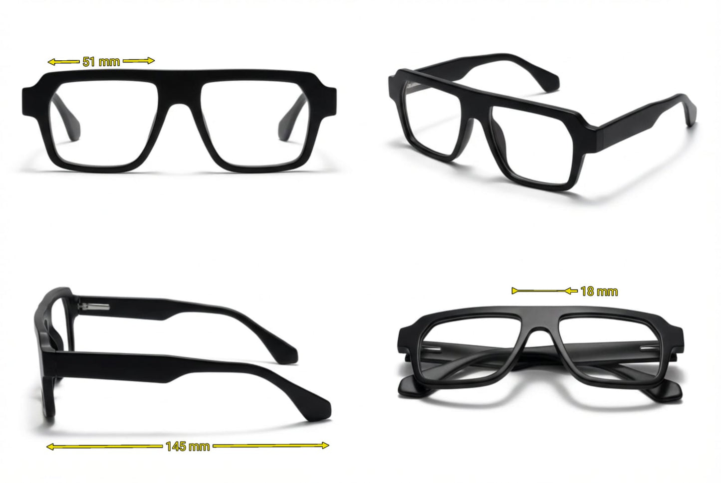 Matte Black Square  Frame