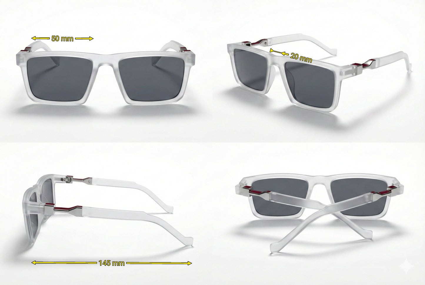 Clear Square Sunglasses