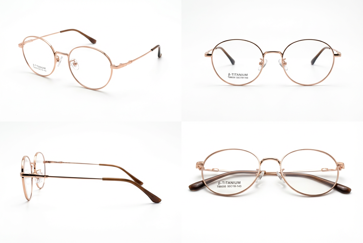 Rose Gold Round Eyeglasses