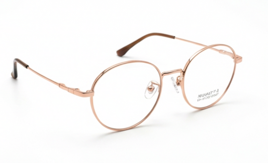 Rose Gold Round Eyeglasses