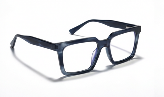 Smoky Blue Rectangular Frame