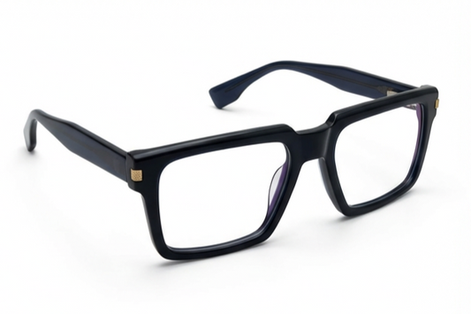 Black Rectangular Eyeglass Frame