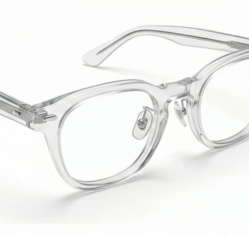 Clear Crystal Square Eyeglass Frame