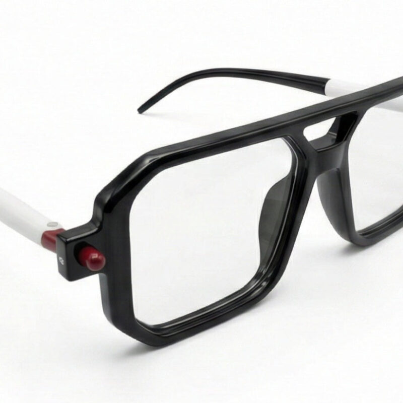 Bold Square Black Eyeglass Frame