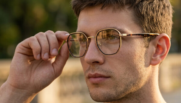 Gold Square Optical Frame