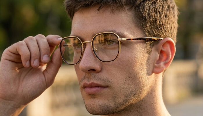 Gold Square Optical Frame