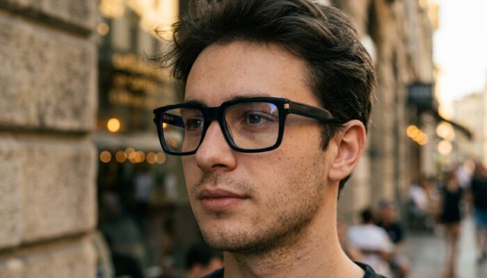 Black Rectangular Eyeglass Frame