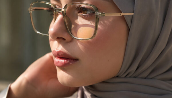 Clear & Gold Square Frame