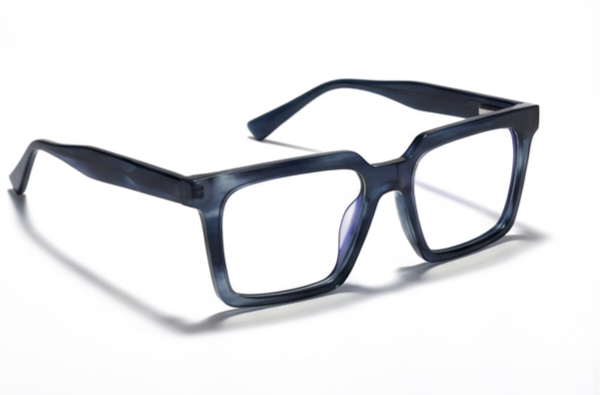 Smoky Blue Rectangular Frame