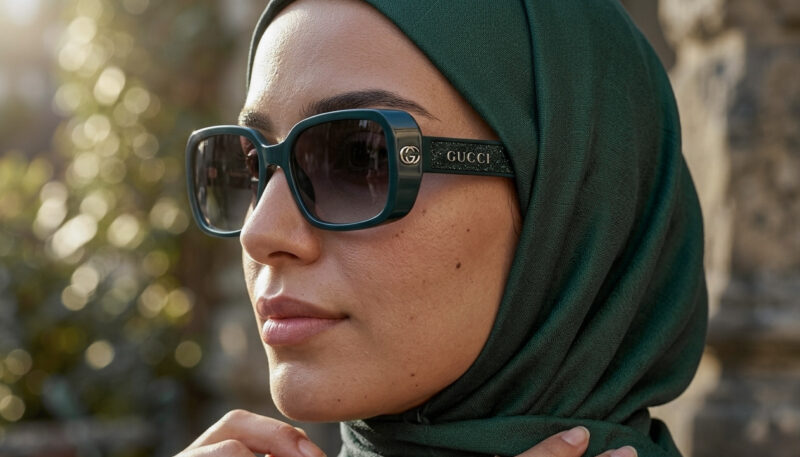 Gucci Rectangular Acetate Sunglasses