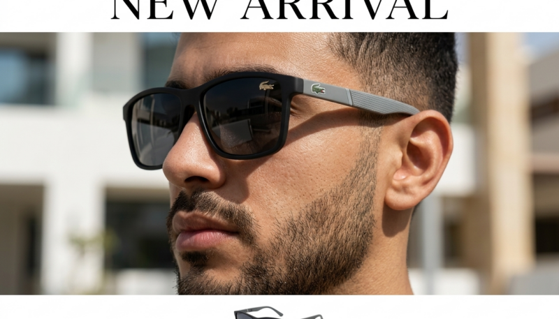 Lacoste Polarized Rectangular Sunglasses