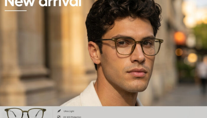 Olive Green Square Optical frame