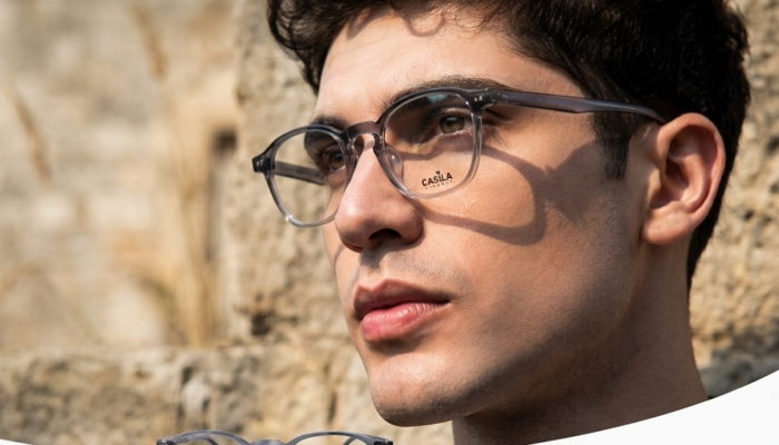 Grey Gradient Square Optical Frame