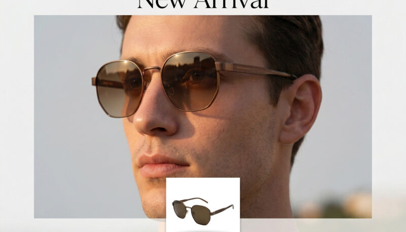 Bronze Geometric Sunglasses